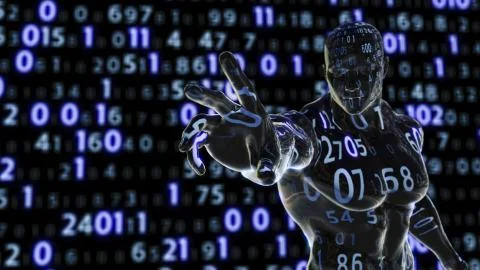 Hacker in data security concept Illustrazione stock