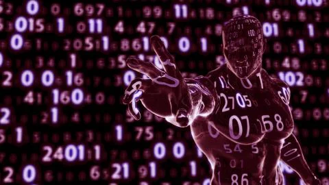 Hacker in data security concept イラスト素材