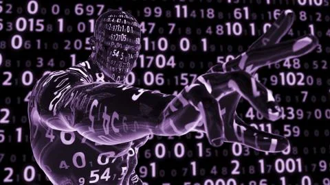 Hacker in data security concept イラスト素材