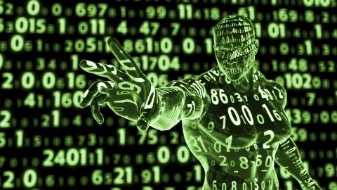 Hacker in data security concept Stockillustratie