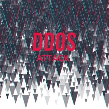 Hacker DDoS attack on abstrackt background. Vector distorted glitch effect. C Stock Illustration