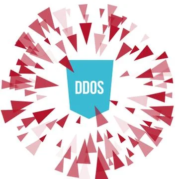 Hacker DDoS attack protection. Flat style. computer safety Illustrazione stock