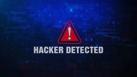 Hacker Detected Alert Warning Error Mess... Stock Video Pond5