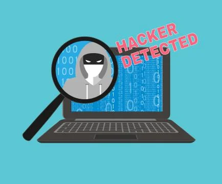 Hacker detected theme イラスト素材