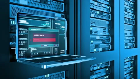 Hacker Detected Warning Error Alert Text on Computer Screen Stock Footage 218969645