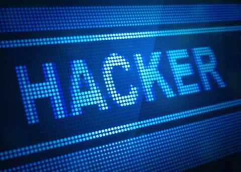 Hacker digital screen 3d illustration Stock Illustration