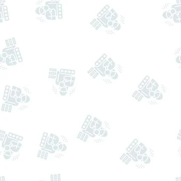 Hacker digital thief glyph seamless pattern Illustrazione stock