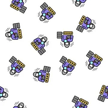 Hacker digital thief vector seamless pattern Stock Illustration