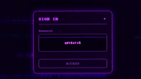 Hacker enters password to gain access to secure system at night Stock Footage 330417979