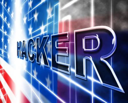 Hacker Flag Glowing Design Shows Hacking 3d Illustration Stockillustratie