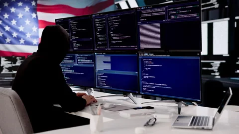 Hacker Focused On Writing Code Stock Footage 333397993