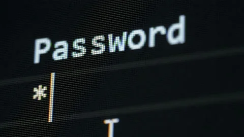 Hacker gets access, typing a password, close up. Stock Footage 93017606