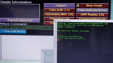 Hacker getting access to system. Hacking cyber attack in progress monitor screen Stock-Footage 126099580