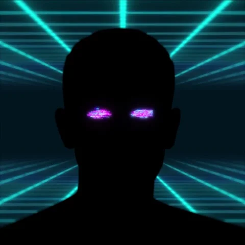 Hacker Glitch art. Anonymous. Seamless loop animation. Stock Footage 286077602