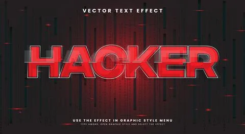 Hacker glitch style editable effect Template Stock-Illustration