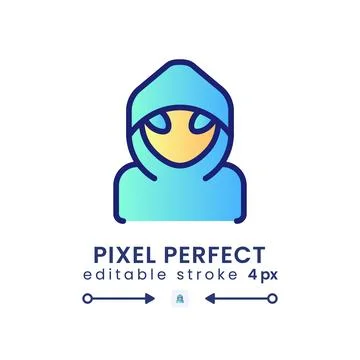 Hacker gradient fill desktop icon Stock Illustration