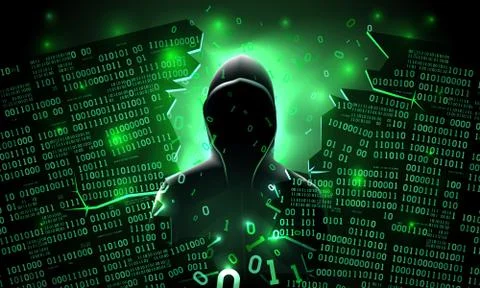 Hacker hacked abstract computer server, database, network storage, firewall 스톡 일러스트