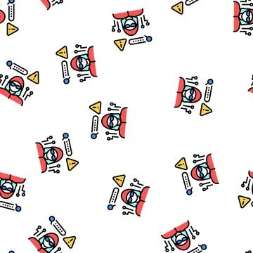 Hacker hacked password vector seamless pattern Stockillustratie