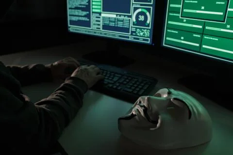 Hacker. Hacking. Cybercrime. Cybersecurity. Stock Photos