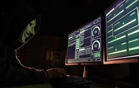 Hacker. Hacking. Cybercrime. Cybersecurity. Stock Photos