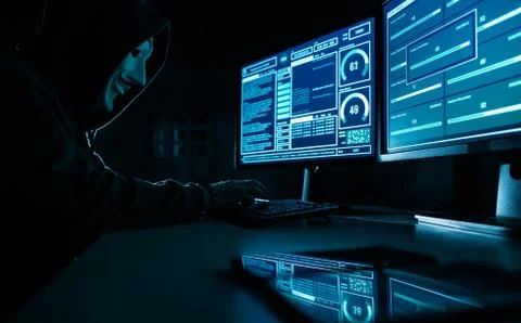 Hacker. Hacking. Cybercrime. Cybersecurity. Stock Photos