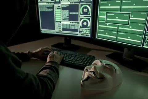 Hacker. Hacking. Cybercrime. Cybersecurity. Stock Photos