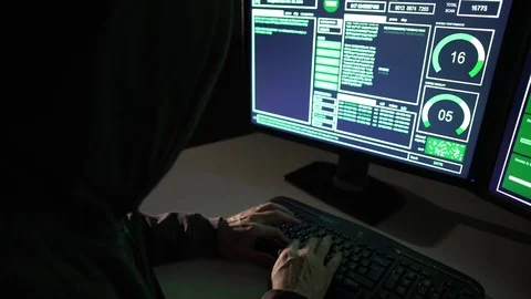 Hacker. Hacking. Cybersecurity. Cybercrime. Stock Footage 80047395