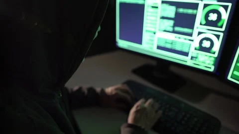 Hacker. Hacking. Cybersecurity. Cybercrime. Stock Footage 80047430