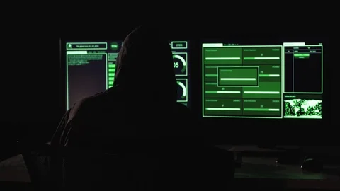 Hacker. Hacking. Cybersecurity. Cybercrime. Stock Footage 80047438