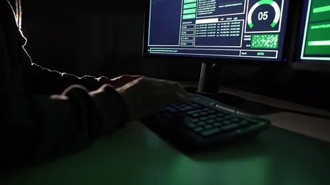 Hacker. Hacking. Cybersecurity. Cybercrime. Stock Footage 80047460