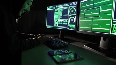 Hacker. Hacking. Cybersecurity. Cybercrime. Stock Footage 80047470