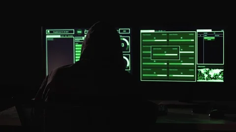 Hacker. Hacking. Cybersecurity. Cybercrime. Stock Footage 80047474