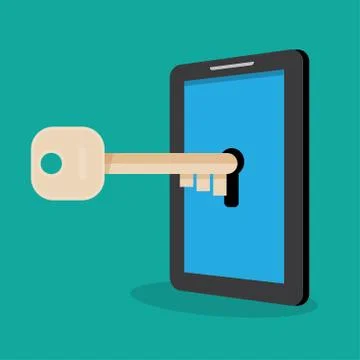 Hacker hacking smartphone. Stock Illustration