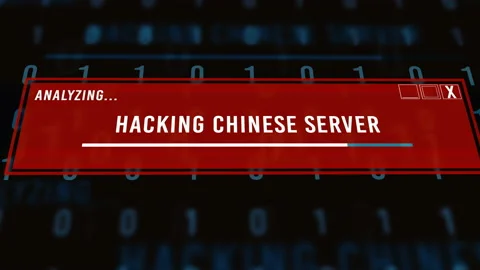 A Hacker Hacks into a Chinese Computer Server to Steal Confidential Data Stock Footage 146754475