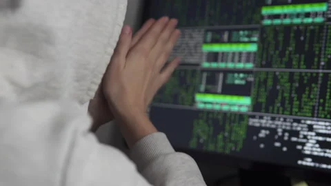 Hacker hacks the operating system Stock Footage 168822394