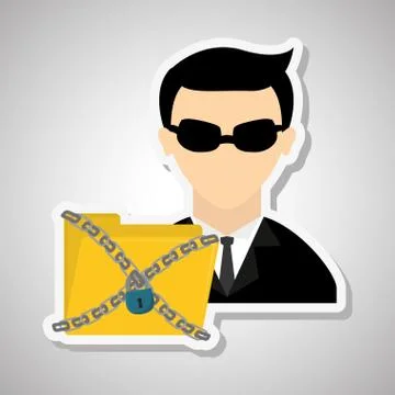 Hacker icon design, vector illustration Illustrazione stock