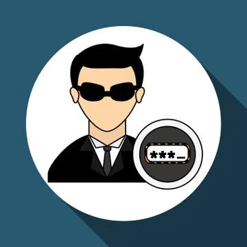 Hacker icon design, vector illustration Illustrazione stock