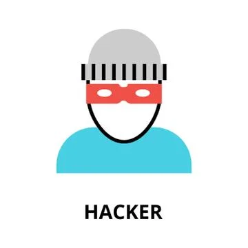Hacker icon, for graphic and web design Stock Illustration