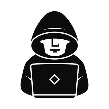 Hacker icon or logo isolated sign symbol vector illustration - high quality.. Illustrazione stock