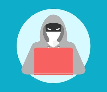 Hacker icon simple colors Stock Illustration