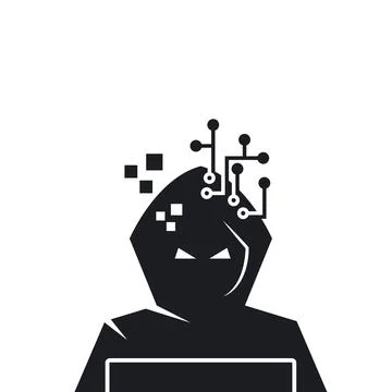 Hacker icon vector illustration concept design template 스톡 일러스트