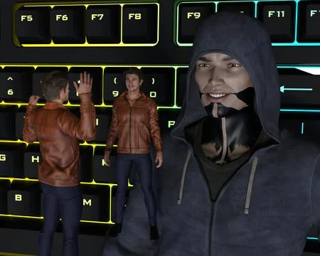 Hacker Identity theft Stock Illustration