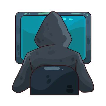 Hacker illustration Illustrazione stock
