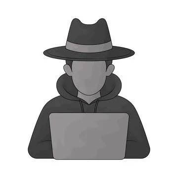 Hacker illustration Stock-Illustration