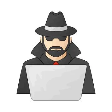 Hacker illustration Stock-Illustration