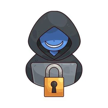 Hacker illustration Ilustração Stock