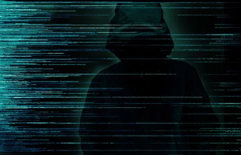 Hacker internet crime concept Stock Photos