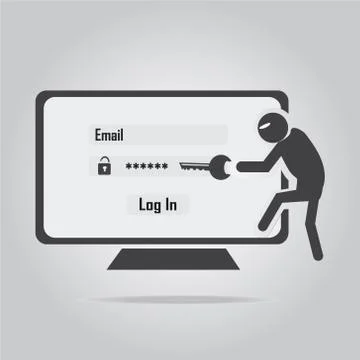Hacker, Internet security concept Stock-Illustration