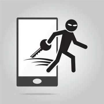 Hacker, Internet security concept Stock-Illustration