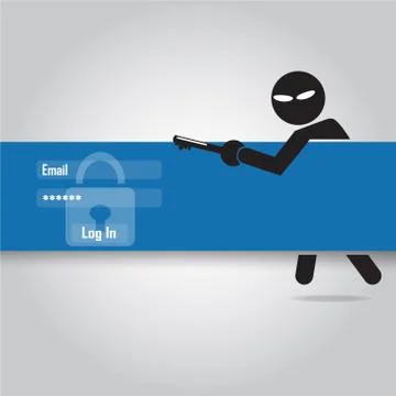 Hacker, Internet security concept Stock-Illustration